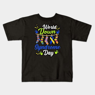 World Down Syndrome Day Awareness Socks T Shirt 21 March Kids T-Shirt